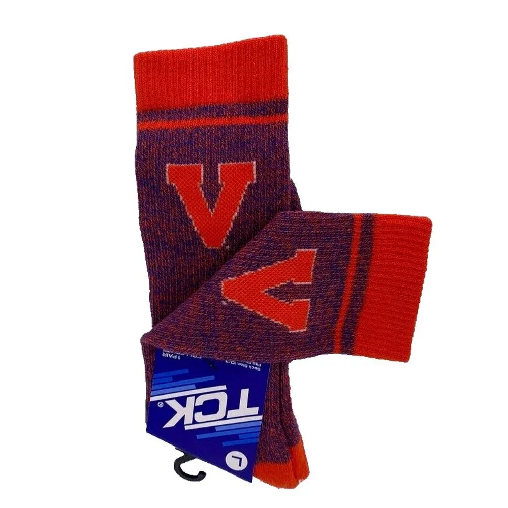 NEW Virginia‎ Cavaliers Crew Socks 3 Pair Size L 8-12 NCAA College Fan